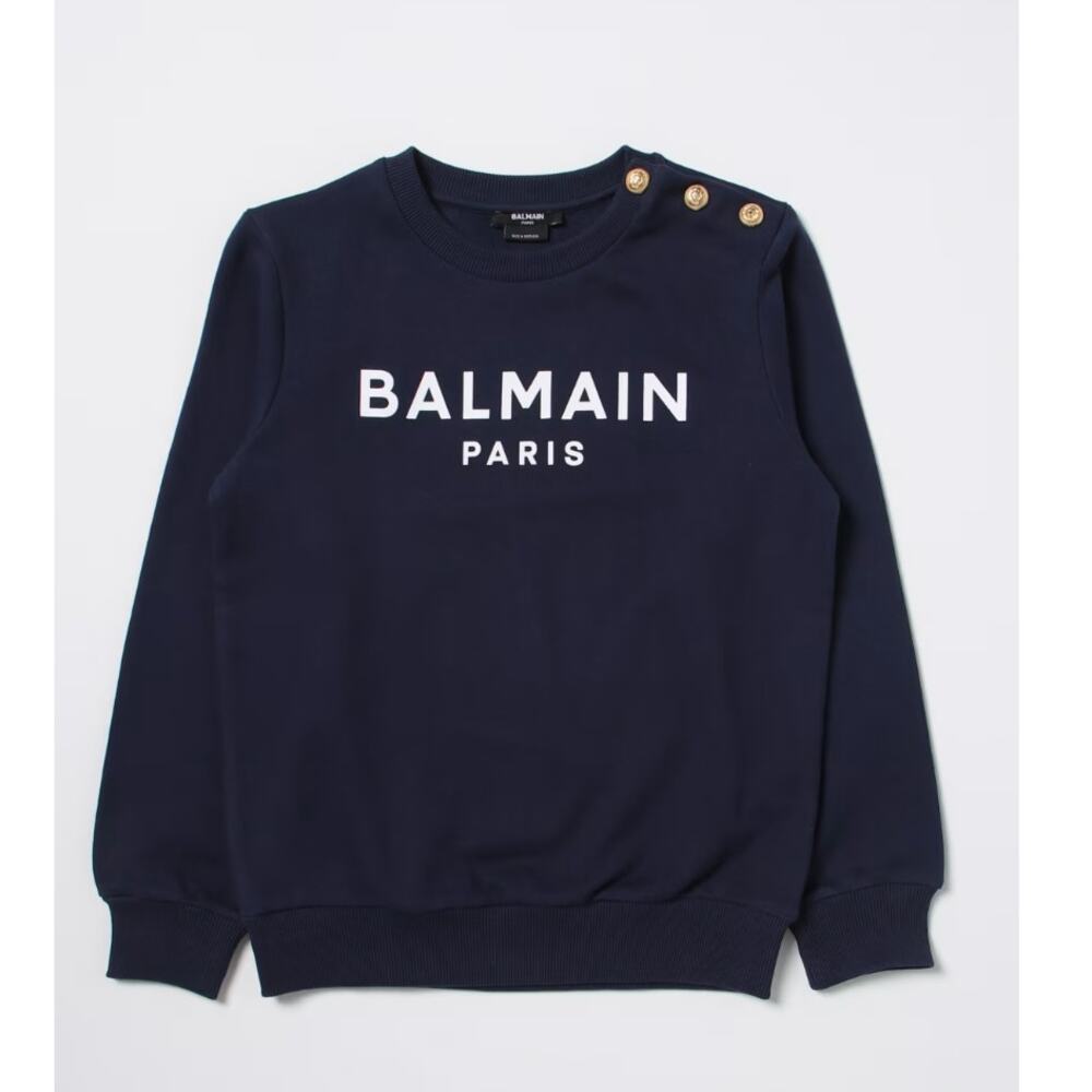 Balmain Paris Toddler Sweatshirt 36 Months Black Logo Pullover Luxury Designer